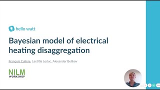 François Culière  Bayesian model of electrical heating disaggregation [upl. by Assiluy]