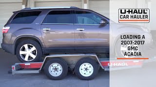 Loading a 20072017 GMC Acadia Onto a UHaul Car Hauler [upl. by Atiras688]