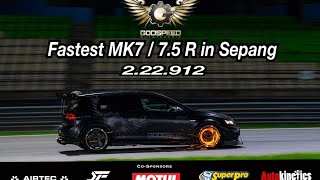 FASTEST MK7  75 GOLF R at SEPANG  222912 [upl. by Nedrah]