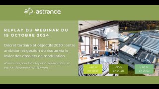 Webinar  Décret tertiaire et objectifs 2030 [upl. by Koblick869]