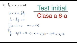 Test initial  Matematica  Clasa a 6a [upl. by Adonis]