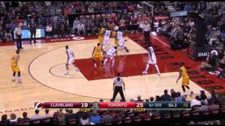 Matthew Dellavedova floater shot attempts  Cavs v Raptors 18 Oct 2015 [upl. by Robinett150]