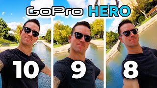 GoPro HERO 10 vs 9 vs 8 [upl. by Joselyn]