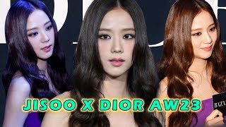 Jisoo at DiorAW23 show  JisooxDior Paris Fashion Week 2023 The crowd at PFW [upl. by Aruam949]