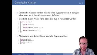 Java  Generische Klassen Generics  Teil 419 [upl. by Mylor]