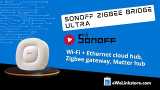 Sonoff Zigbee Bridge Ultra WiFi  Ethernet cloud hub Zigbee gateway Matter hub [upl. by Noived185]