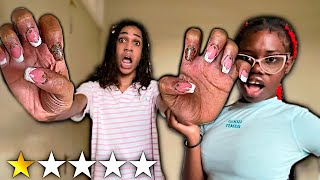 I WENT TO THE WORST REVIEWED NAIL SALON IN MY CITY [upl. by Pappas]