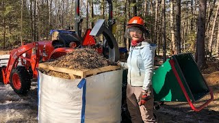 DIY builder bag support and using our new Woodland Mills WC68 Wood Chipper [upl. by Sekyere]