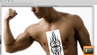 Photoshop tutoriel  Ajouter un tatouage [upl. by Jolynn]