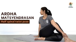 How to do Ardha Matsyendrasan  Sitting Half Spinal Twist satviksandhya yoga wellnessjourney [upl. by Nnitsuj]