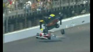 Indy 500 CRASH  Mike Conway 2010 [upl. by Cott]