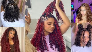 38  Boho Knotless Braids 😯 Short Long Braids Hairstyles 💞🤩😱 [upl. by Aralomo]