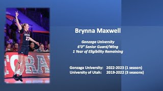 BRYNNA MAXWELL  2022 2023 SENIOR YEAR GONZAGA [upl. by Bergstein]