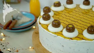 Eierlikör Sahne Torte  Sahnetorte mit Eierlikör  Mandeln und Schokolade  Kuchenfee [upl. by Aiouqes]