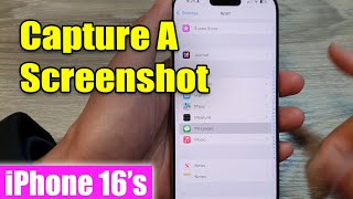 iPhone 16 How to Capture A Screenshot [upl. by Cirdet103]