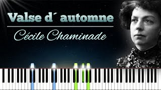 Valse dautomne  Cécile Chaminade  Piano Tutorial  Synthesia  How to play [upl. by Nanine]