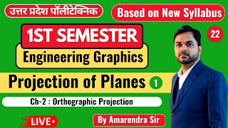 Lec22 Engineering Graphics II Projection of Planes PolytechnicPathshala [upl. by Alsi]