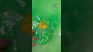 Lush Mother Nature Bath Bomb asmrnotalking oddlysatisfying bubblebath fizzy bubbles asmrsounds [upl. by Cissej]