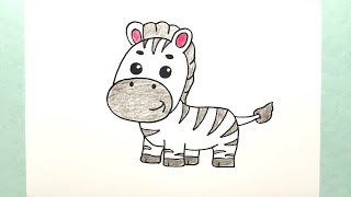 How to Draw Zebras Easy and Simple [upl. by Garrott]