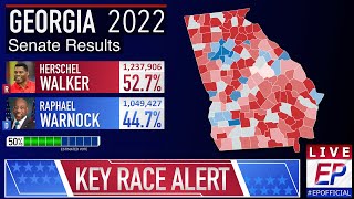 2022 Georgia Senate Prediction  Warnock vs Herschel Walker [upl. by Stegman]