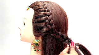 simple hairstyle for girls  hairstyle for long hair easy  pony hairstyle [upl. by Hay]