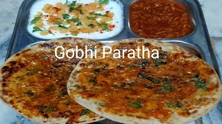 Gobhi Paratha  Indian Village Cooking  Village Style Recipe [upl. by Brandais]