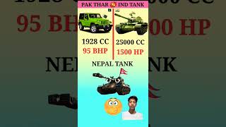 Pakistan Thar vs Nepal  tank vs India tank  short video achha lage to subscribe  kar ke jaye [upl. by Wrightson481]