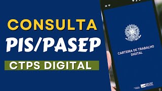 Consulta PIS PASEP PELA CARTEIRA DE TRABALHO DIGITAL [upl. by Rebm727]