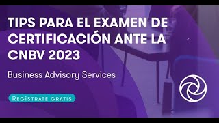 Tips para el examen de certificación ante la CNBV [upl. by Anillehs]