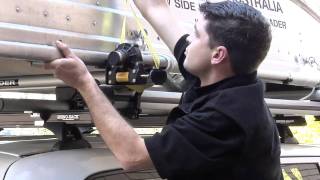 RhinoRack  Side Boat Loader Installation Part 12  Stowing Your ramps and strapping down your boat [upl. by Hajan]