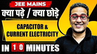 Complete CAPACITOR AND CURRENT ELECTRICITY in just 15 MINUTES  JEE Main 2024 [upl. by Howlond]