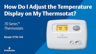 70 Series  1F78144  How Do I Adjust the Temperature Display on My Thermostat [upl. by Donnell]