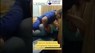 Sacrum dysfunction Chiropractic Adjustment by Dr Tank chiropractor backpainrelief [upl. by Ahteres]