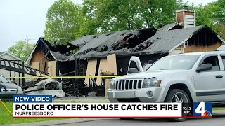 Police officers house catches fire in Murfreesboro [upl. by Watson]