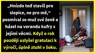 „Hnízdo teď stavíš pro slepice ne pro mě“ posmíval se muž své ženě a házel na verandu kufry [upl. by Sharpe]