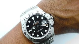 Rolex 216570 Explorer II 42 mm Stainless Steel Bezel Black Dial Oyster Bracelet Complete Set 2020 [upl. by Ahsihat]