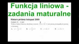 Funkcja liniowa  zadania maturalne  48 minut zadań maturalnych [upl. by Yerfoeg475]