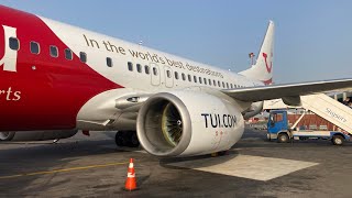 Tuifly Boeing 7378K5 RIU Livery Stuttgart to Heraklion Crete  Full Flight [upl. by Karr745]