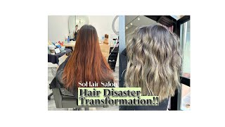 Transform Redbrassy Hair to Dark ash blonde in one session [upl. by Amby]