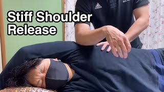 Myofascial release for posterior shoulder [upl. by Ailat]