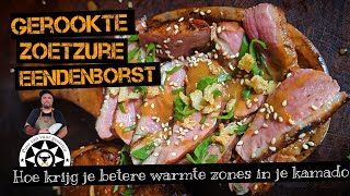 Gerookte zoetzure eendeborst op de kamado bbq [upl. by Helmer220]