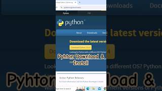 Pyhton Download amp Install [upl. by Adnarem119]