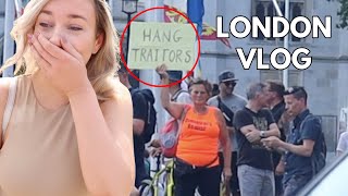 CAUGHT IN THE MIDDLE OF A PROTEST  London Vlog [upl. by Madai]