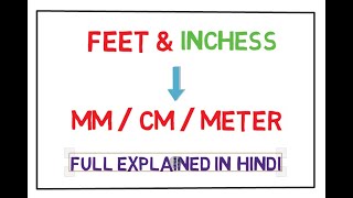 How to convert feet to meters cm mm inches in Hindi MALHAR INTERIORS [upl. by Chavaree119]