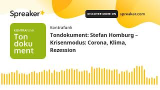 Tondokument Stefan Homburg – Krisenmodus Corona Klima Rezession [upl. by Diane875]