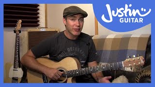 Creating Folk Fingerstyle Patterns  Folk Guitar Lesson  JustinGuitar FO103 [upl. by Ramilahs147]