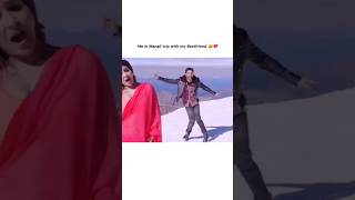 me in manali 🥶😂trip with my bestfriend viralvideo snowfall snow dance manali fever [upl. by Aicilaanna]