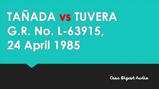 Tañada vs Tuvera [upl. by Buatti]