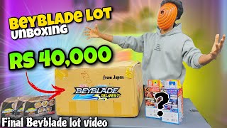 Rs 40000 worth of HUGE beyblade lot unboxing from japan  last beyblade lot video [upl. by Irwinn]