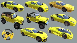 DriveX Car Crash Simulator  Gadi Wala Video  New Yellow Vehicles  Mobile Game 3D [upl. by Kevan]